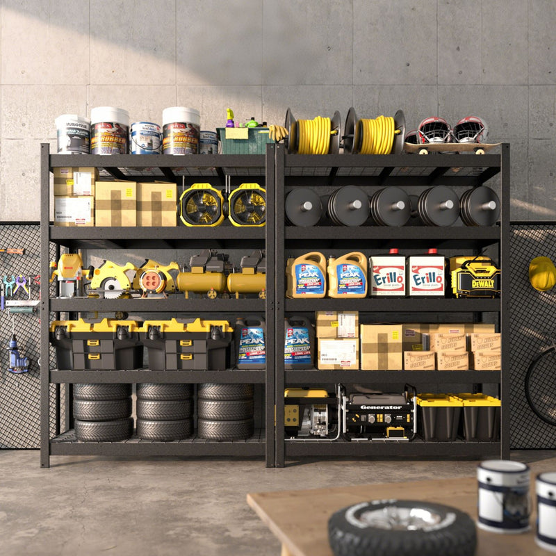 Veikous Metal Storage Rack, Black