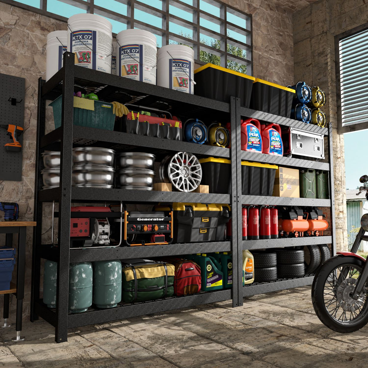 5-Tier Metal Storage Rack for Garage