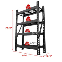 4-tier Adjustable Shelves for Industrial, Warehouse