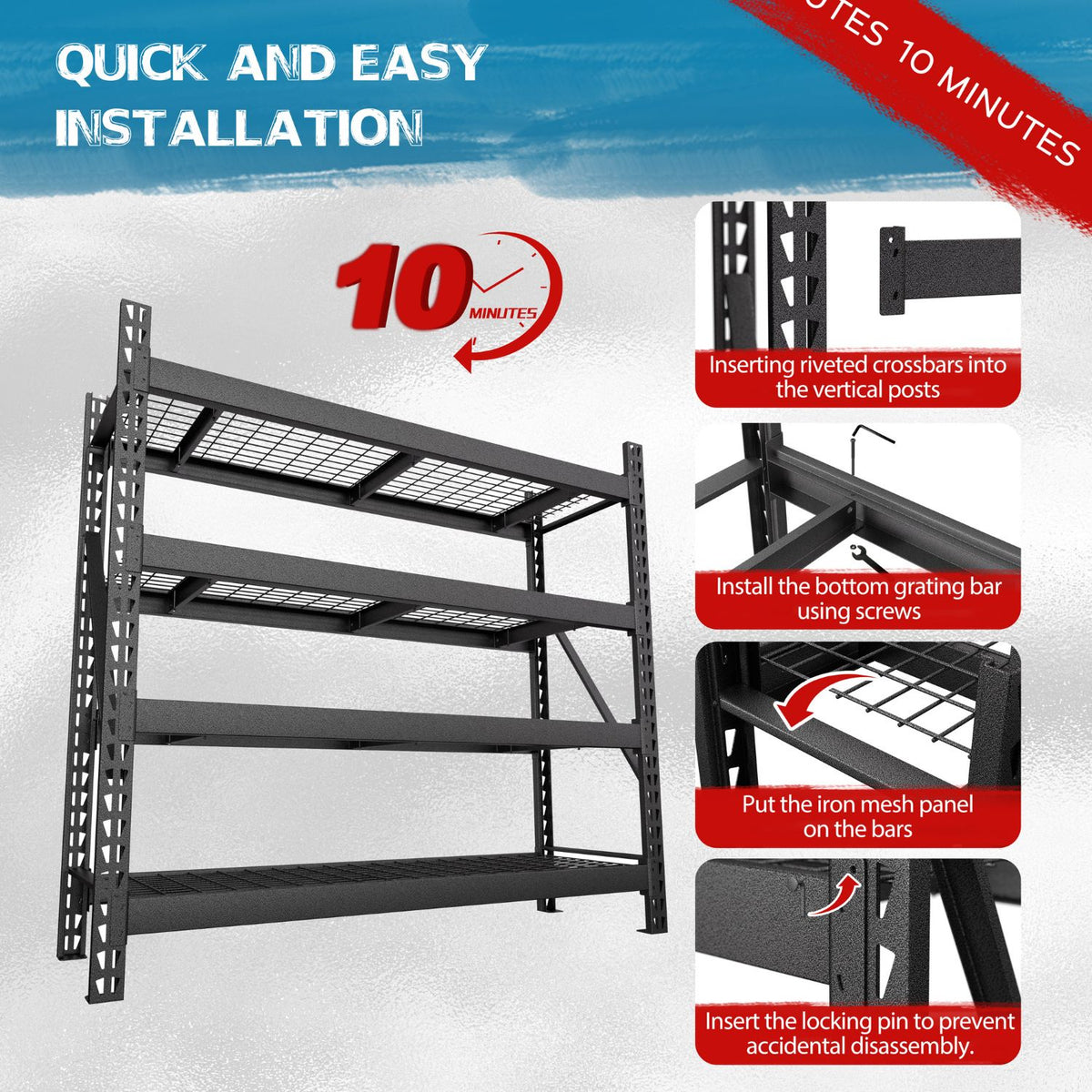 Easy Assembly Industrial Utility Rack