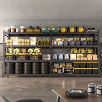 4-Tier Heavy Duty Metal Shelves for Garage, Warehouse, Workshop