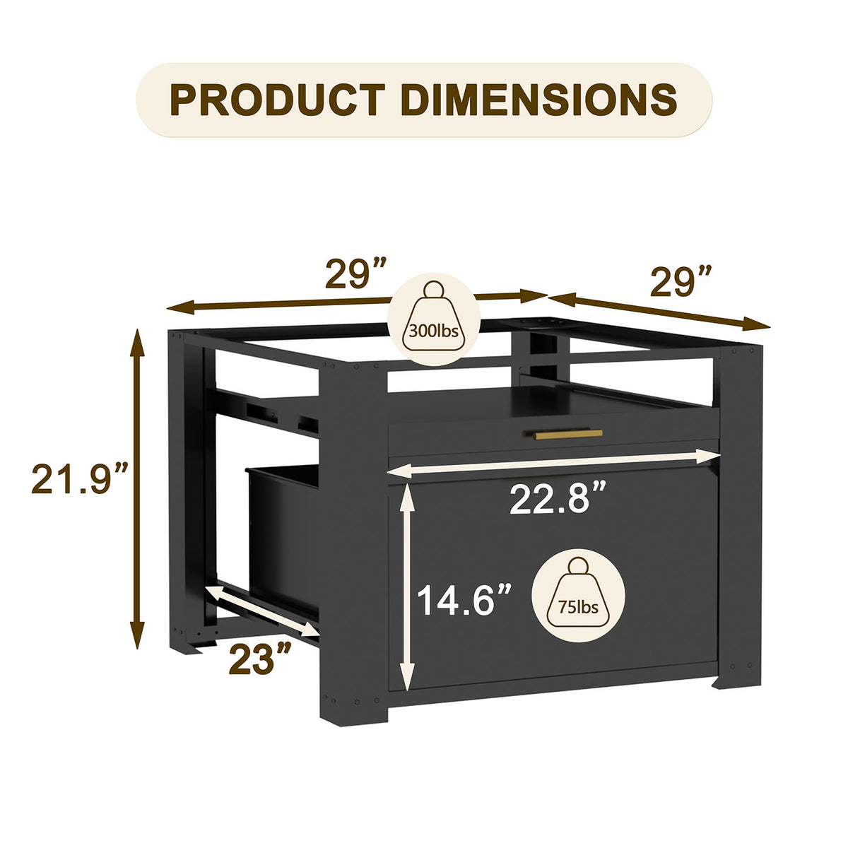 Veikous Washer Pedestals, Laundry & Dryer Pedestal