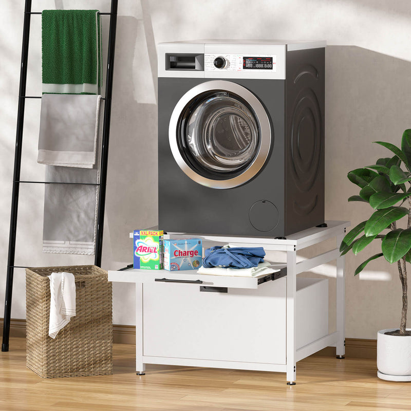 This washer stand fit most standard laundry and dryers