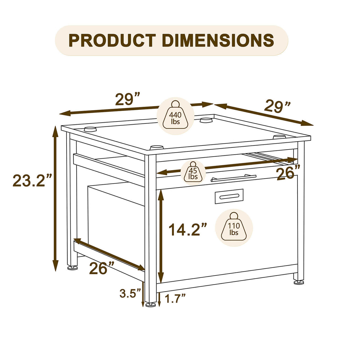 29 × 29 Washer Stand