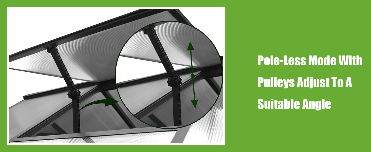 Walk in Aluminum Greenhouse with adjust vents