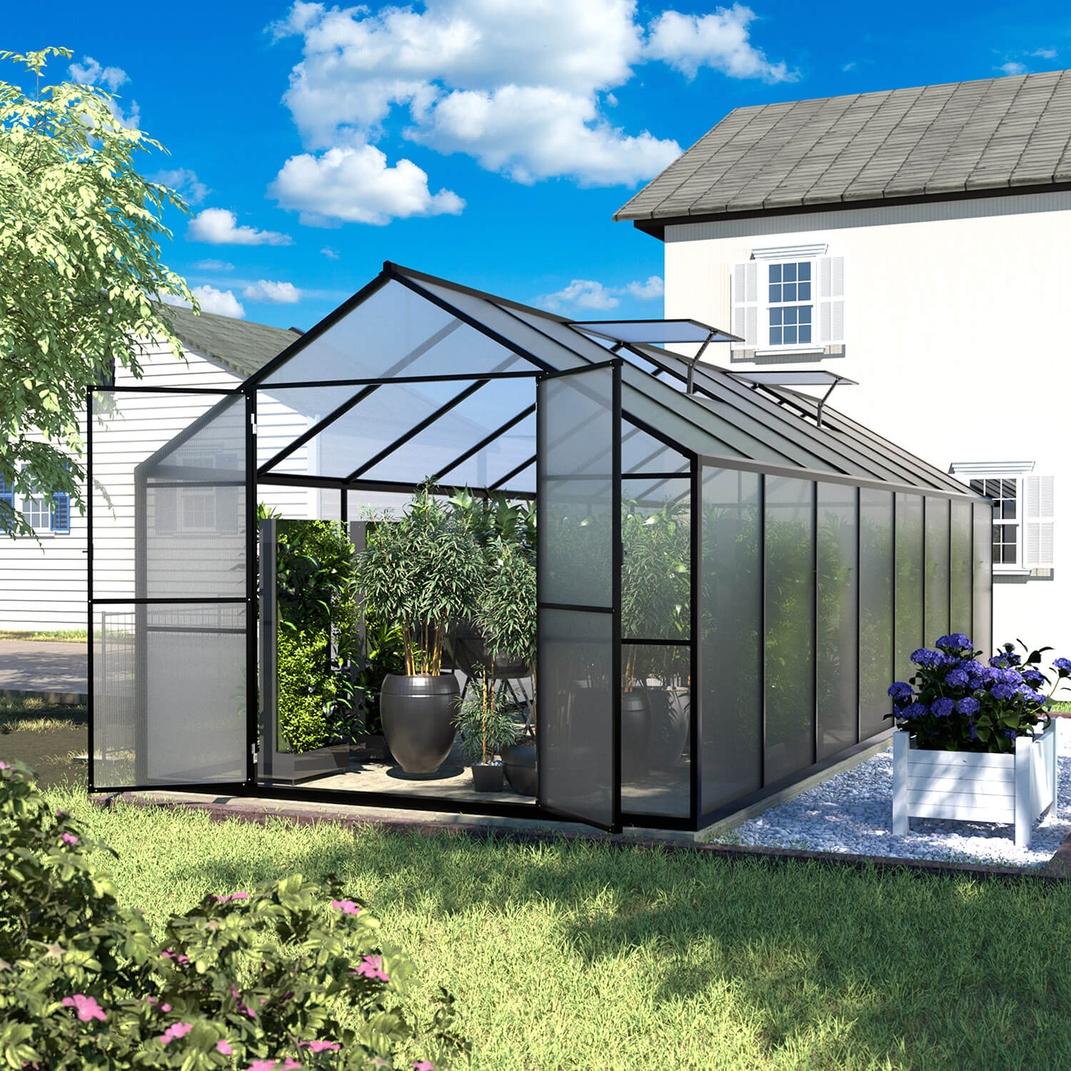 rakokako　GJ6561 38サイズ、GJ658038サイズセット VEIKOUS Polycarbonate Greenhouse, Aluminium Greenhouse Kit – Veikous