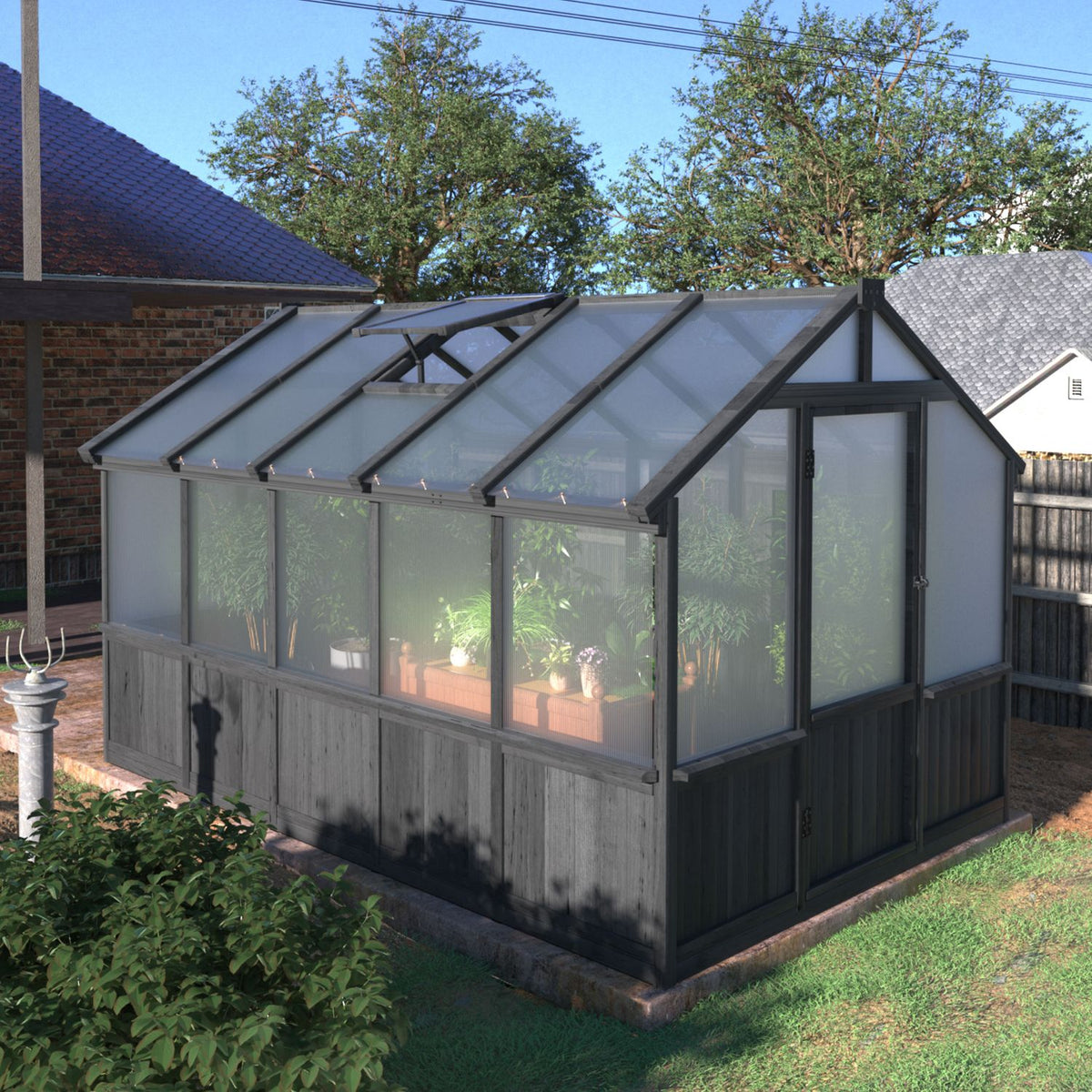 Walk-in Wooden Greenhouse