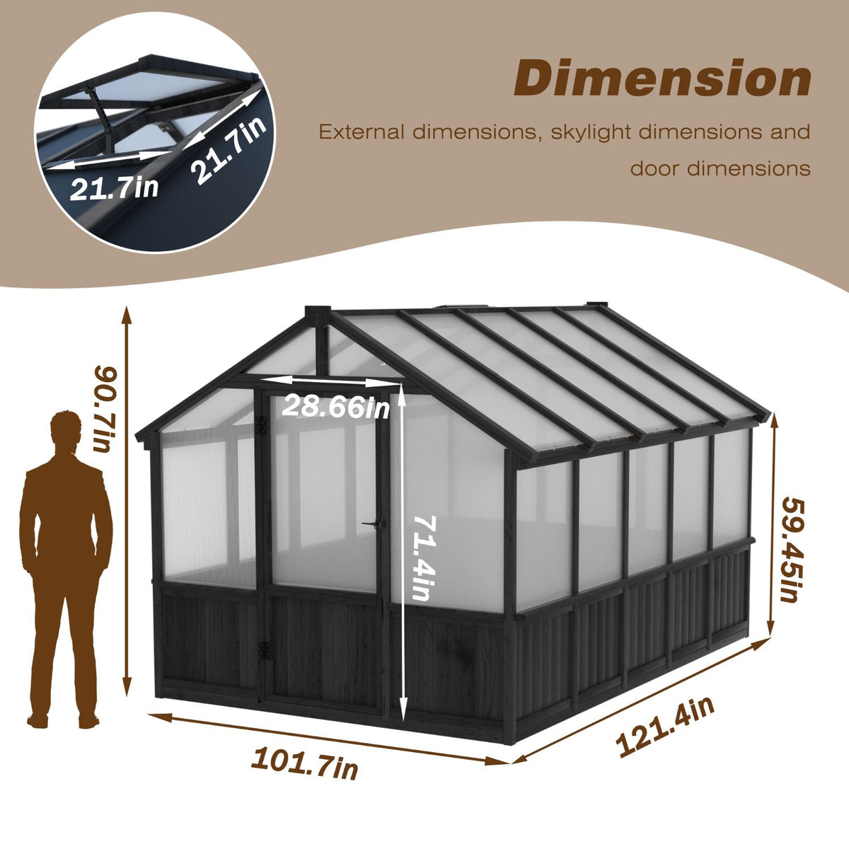Cedar Greenhouse, 8'x10'