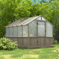 8'x10' Wood frame greenhouse with windows