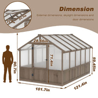 8'x10' Wood frame greenhouse