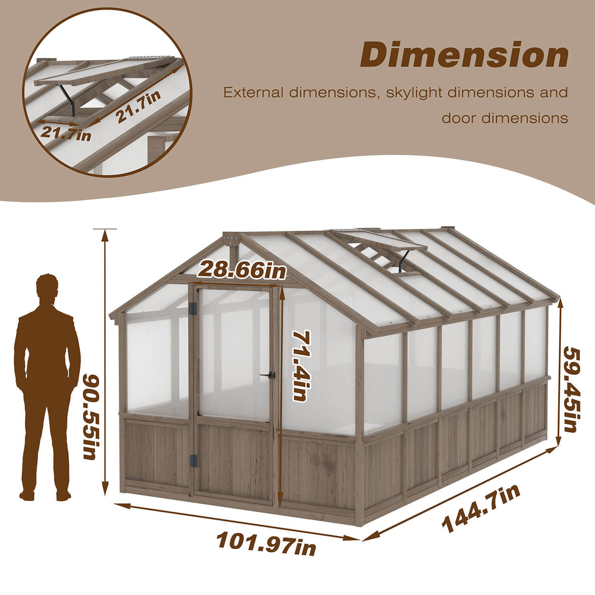 Walk-in Greenhouse for Winter Sunroom