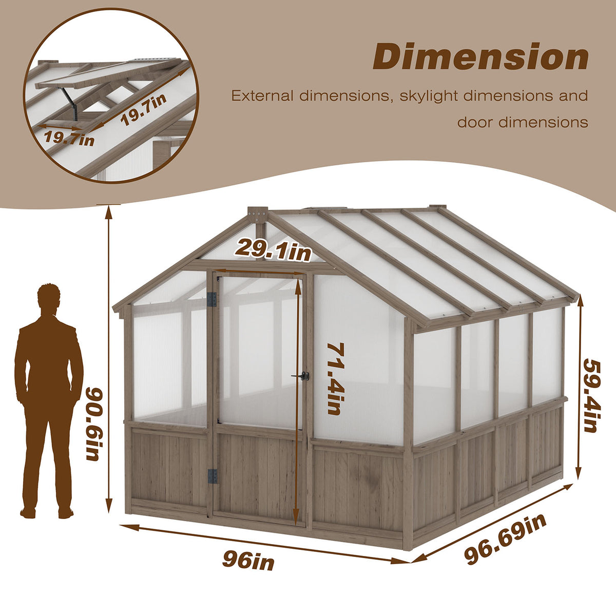 8x8 ft greenhouse kit