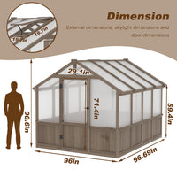 8x8 ft greenhouse kit
