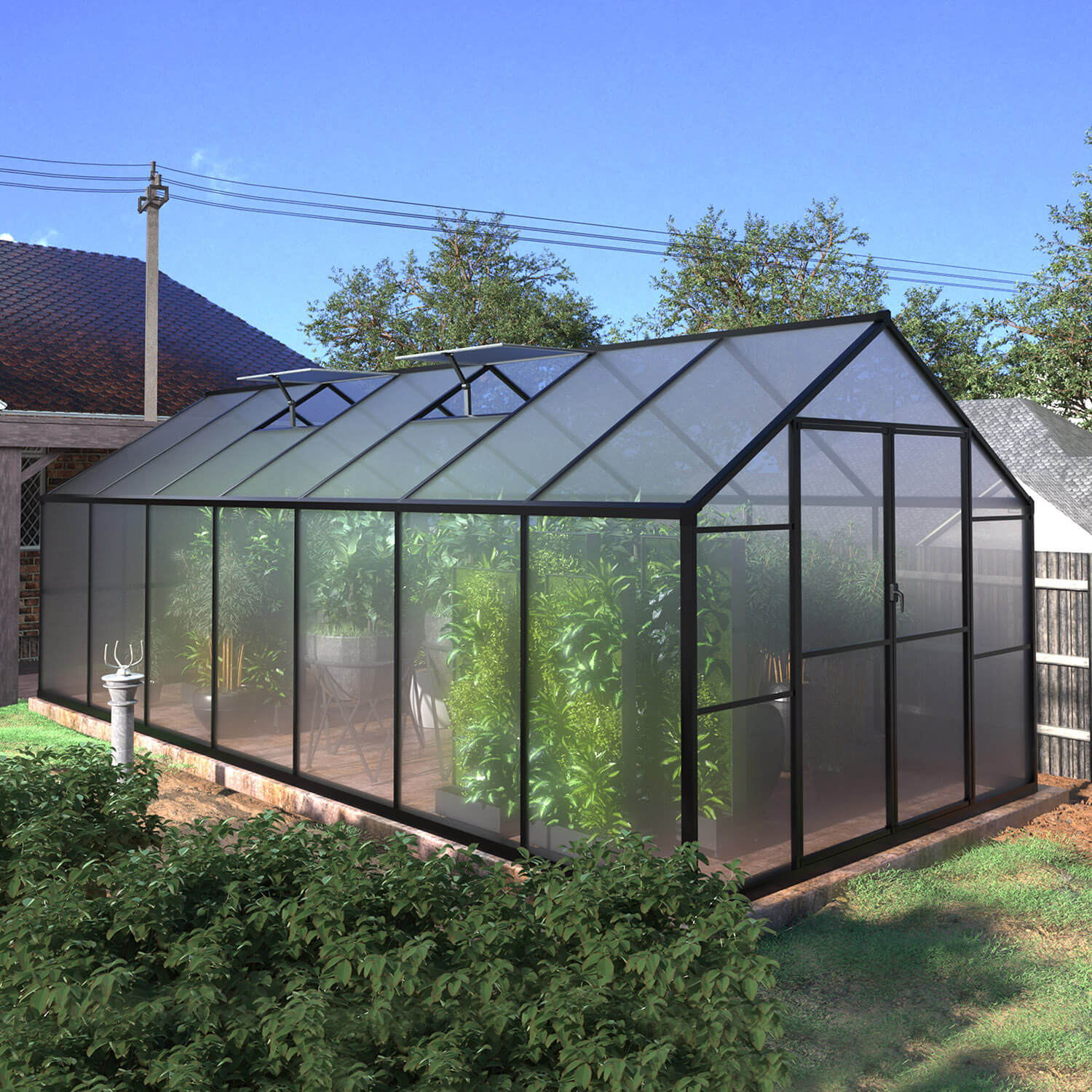 VEIKOUS Polycarbonate Greenhouse, Aluminium Greenhouse Kit – Veikous