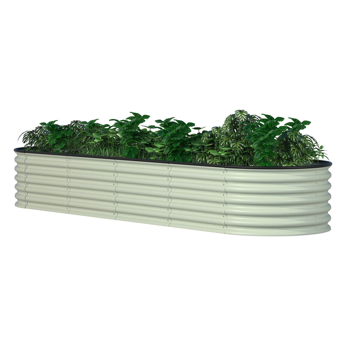 Veikous Metal Raised Garden Bed, 9-in-1 Modular Garden Beds for Vegetables Herbs and Flowers, Oval