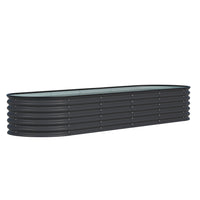 Veikous galvanized raised garden bed, 17" gray