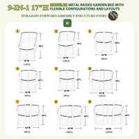 metal planting beds, 17" gray