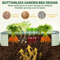 Bottomless raised garden bed drainage system