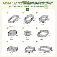 9 in 1 modular raised garden bed