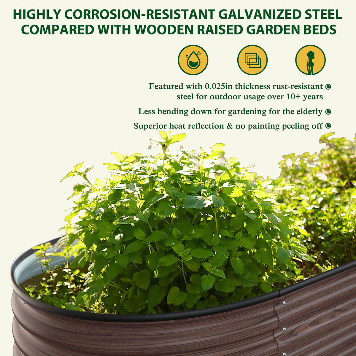 weather proof metal garden beds