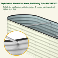 23.1 inch metal raised garden bed with support rod