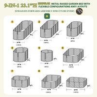 ready made raised bed kits, 23" gray