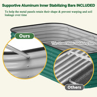 Raided Garden Bed with Supportive Bars