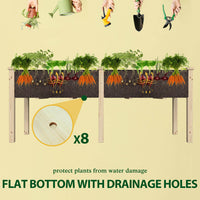 outdoor rectangular planter box with drainge holes