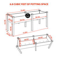 elevated garden planter with legs, set of 2