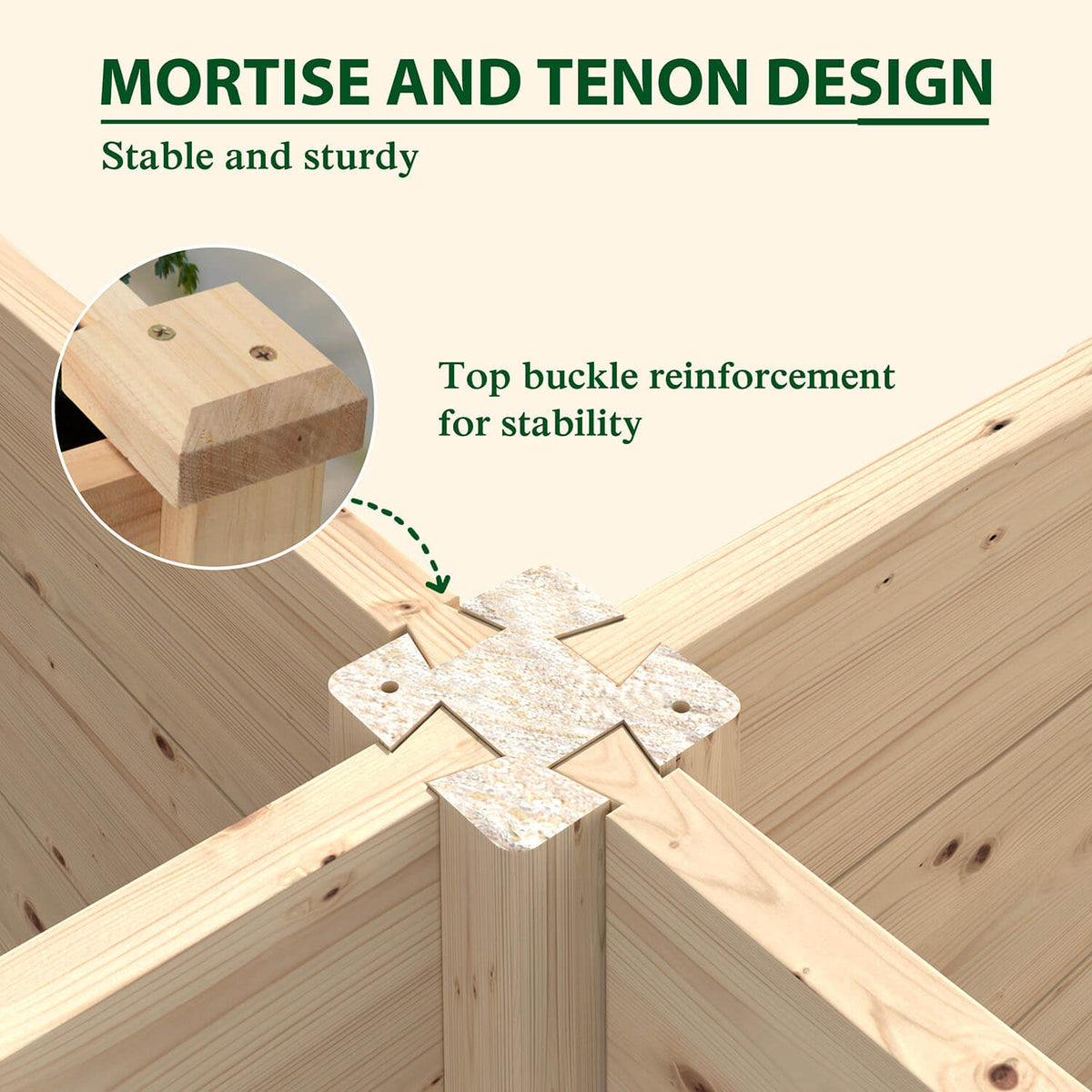 mortise and tenon design ground garden