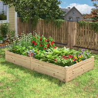 wood raised garden bed kit