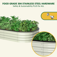 Durable Galvanized Raised Garden Bed Kit with 304 Stainless Steel Hardware