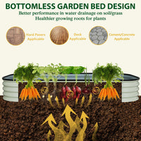 Ground Planter Box Outdoor, Open Bottom