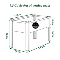 Galvanized Raised Planter with Large Potting Space