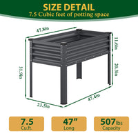 Veikous Raised Garden Bed supports up to 507lbs