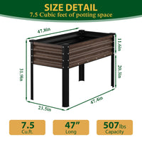 47.4L" X 31.9"W X 31.9"H Steel Raised Garden Bed 