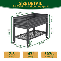 7.8 cubic feet of potting space elevated garden bed