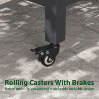 elevated garden bed with rolling casters