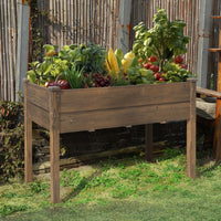 Elevated Planter with Drainage Holes, Saddlebrown