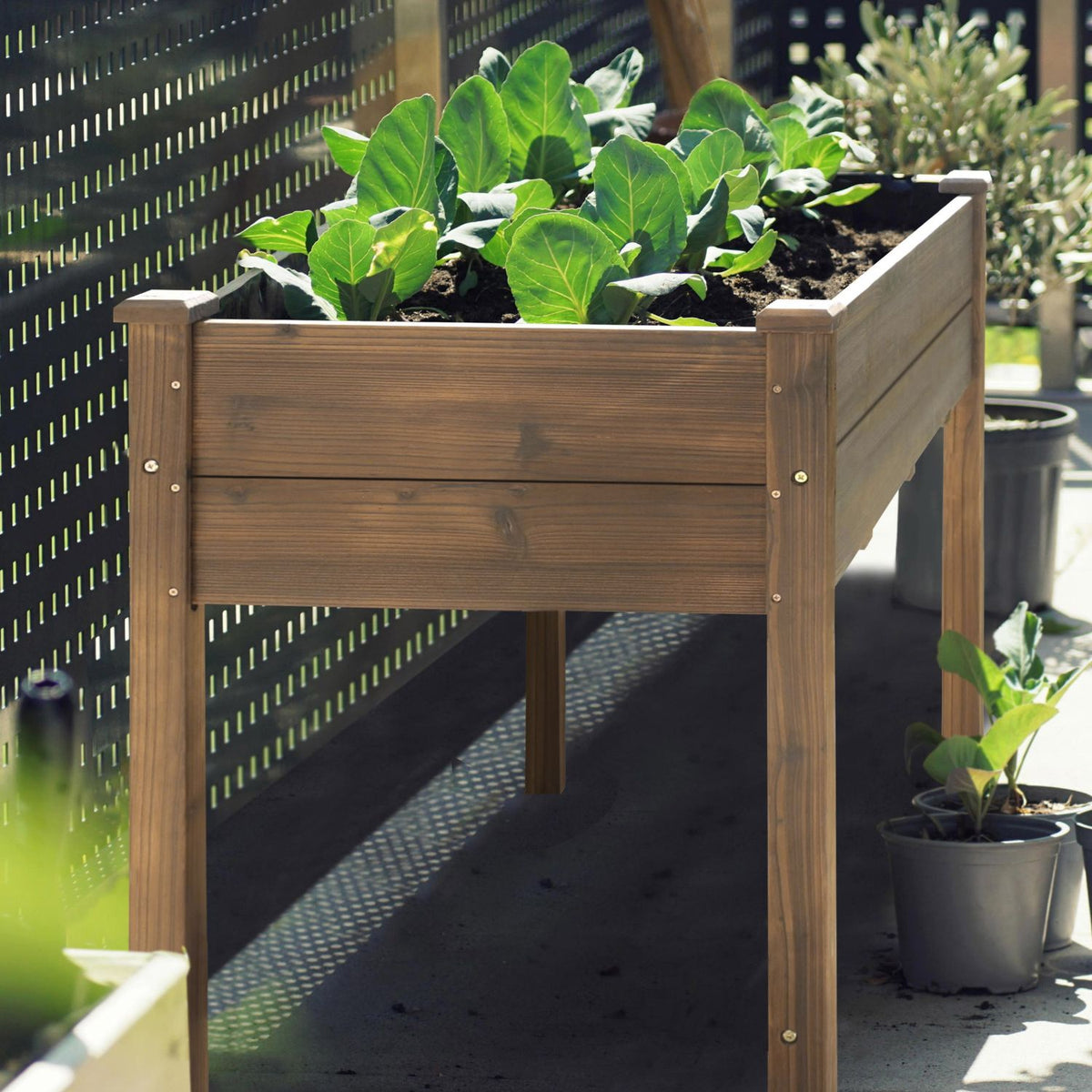 Elevated Planter Box, Saddlebrown