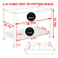 wheeled raised garden bed