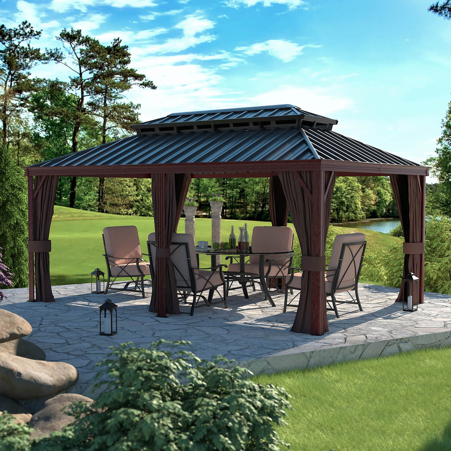 Asimocrafts FIKA12_ A ウッドマグ Amazon.com : Aoxun 10' x 12' Outdoor Wood Gazebo, Hardtop