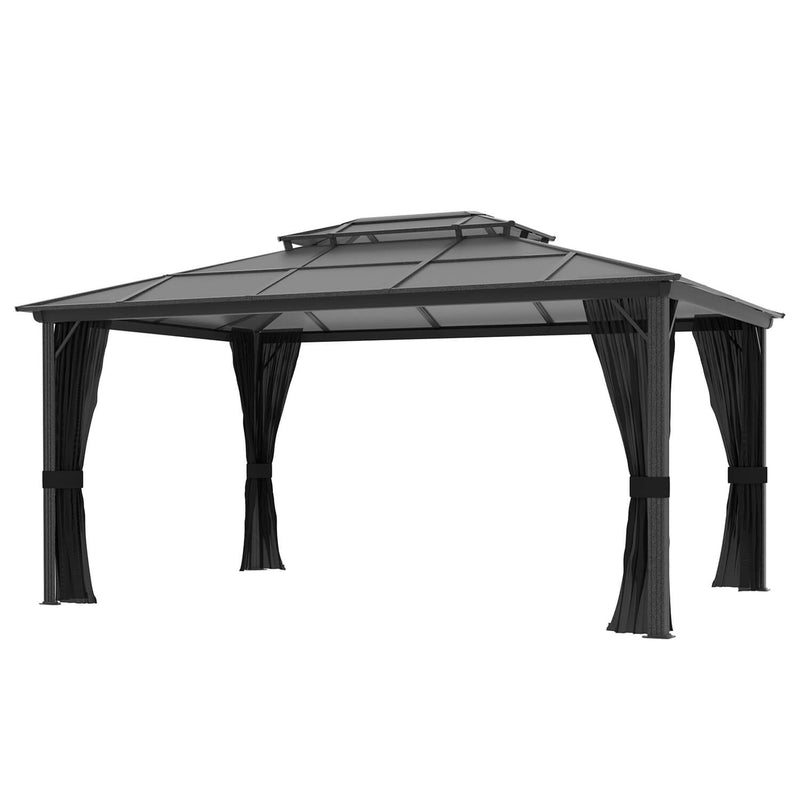 metal gazebo with clear roof