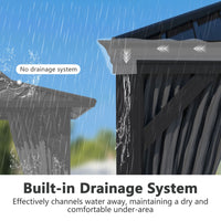 double roof gazebo with drainage system