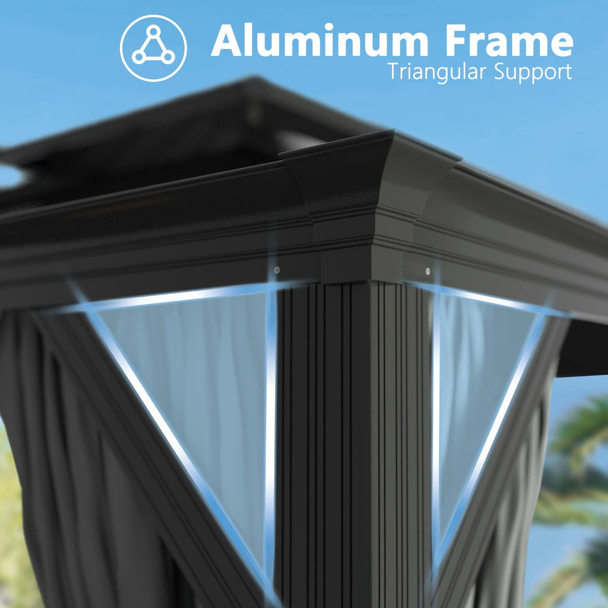 14 x 24 hardtop gazebo with aluminum frame