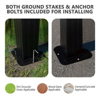 Veikous hardtop gazebo with stakes and anchor