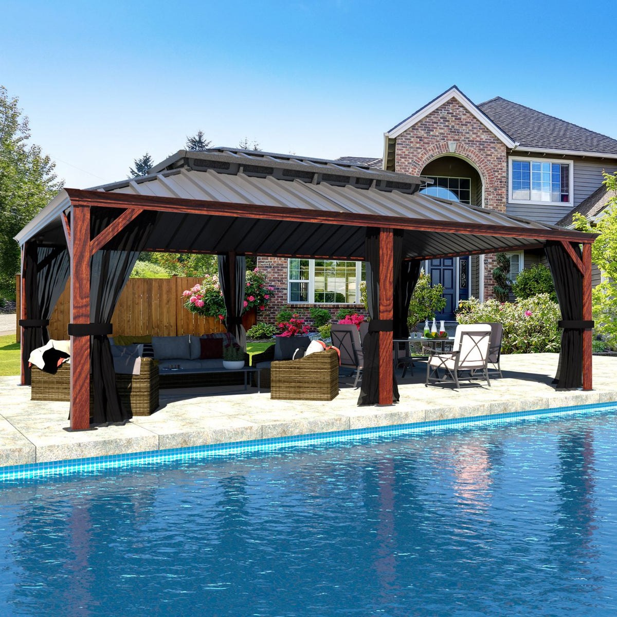 large metal gazebo 12 x 20