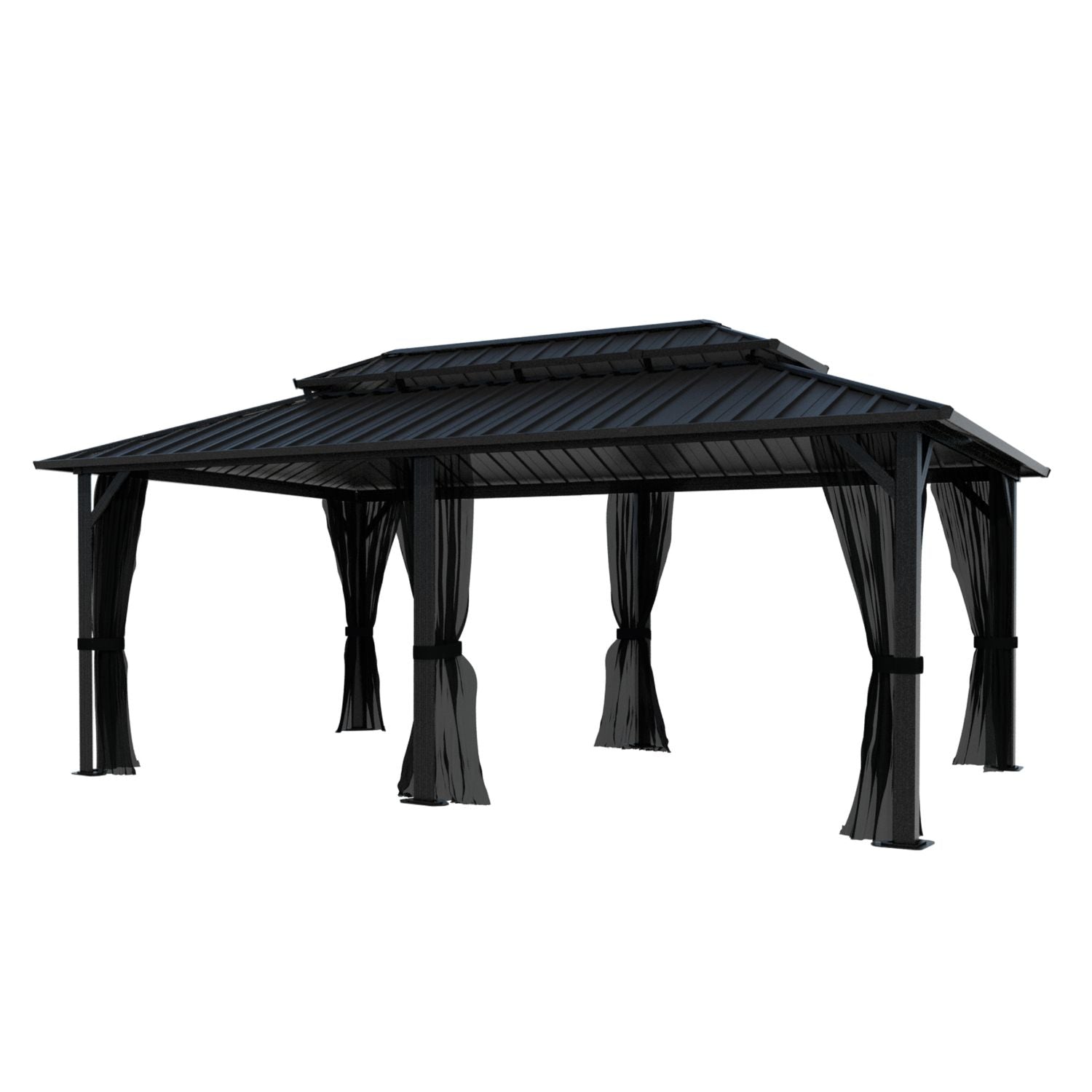 kamaboko Veikous HardTop Gazebo with Galvanized Steel Permanent Patio