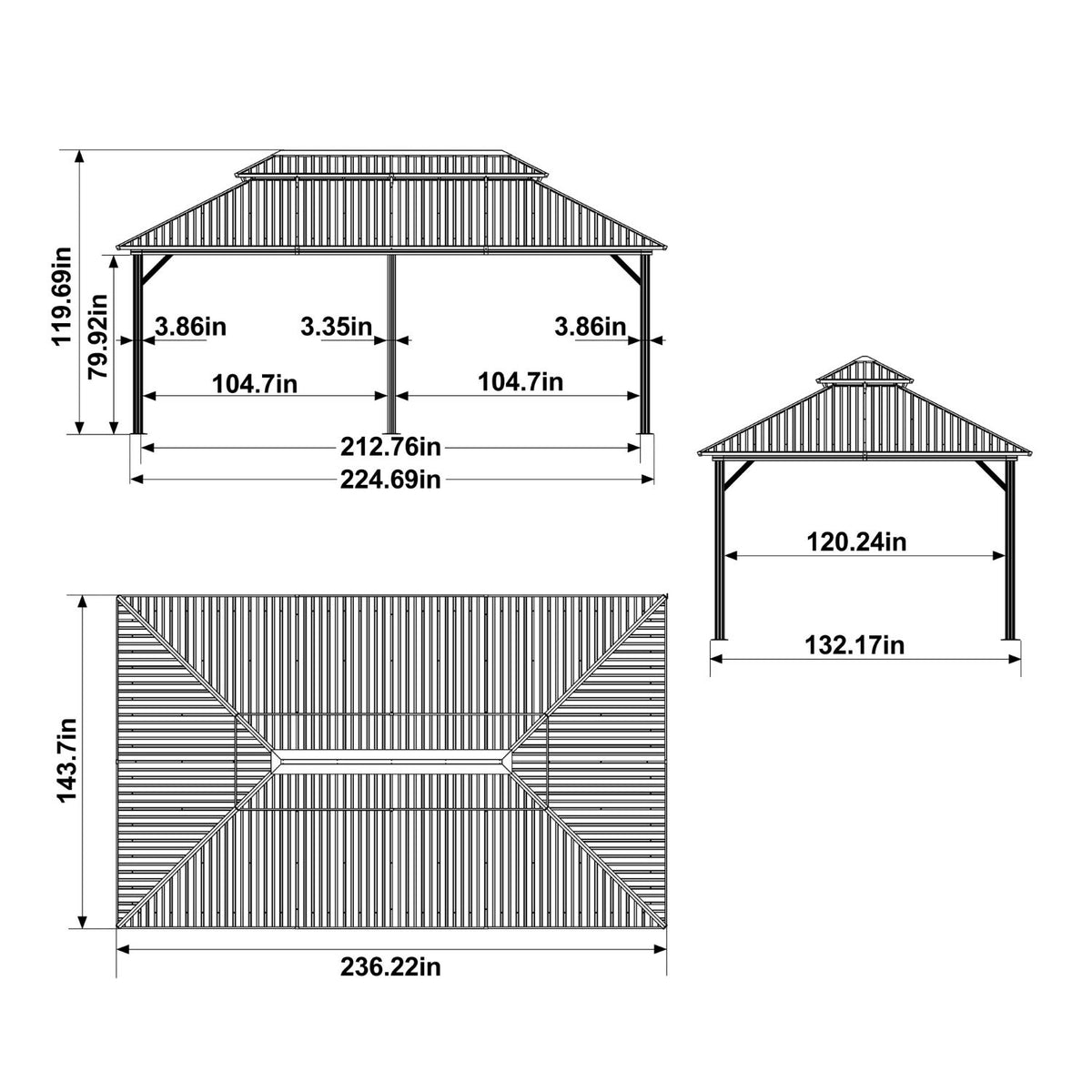 12x20 steel gazebo