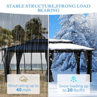 12X20 hardtop gazebo with stable structure